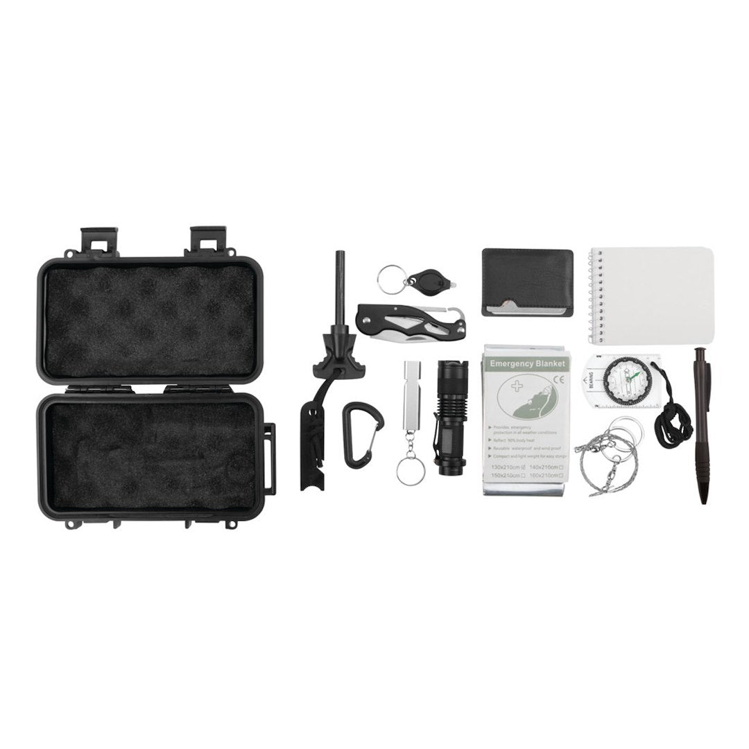 12-IN-1 OUTDOOR SURVIVAL KIT