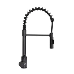 COILED PULL-DOWN FAUCET-BLACK MATTE