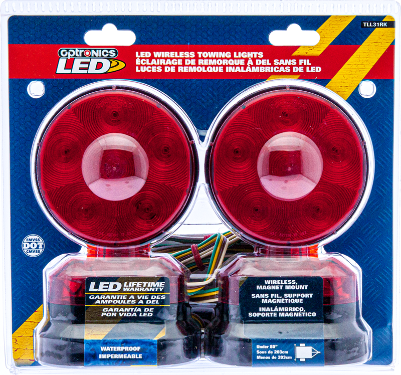 LED TOWING LIGHT KIT;RED;WIRELESS