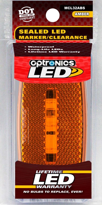 LED M/C;OVAL;BLK; AMB