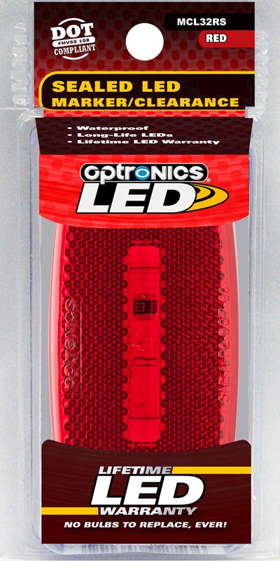 LED M/C;OVAL;WHT; RED