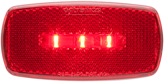 LED MARK LIGHT;OVAL;BLK BSE;RED;