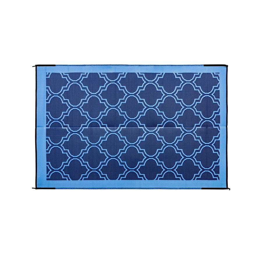 OUTDOOR MAT 6X9 LATTICE BLUE