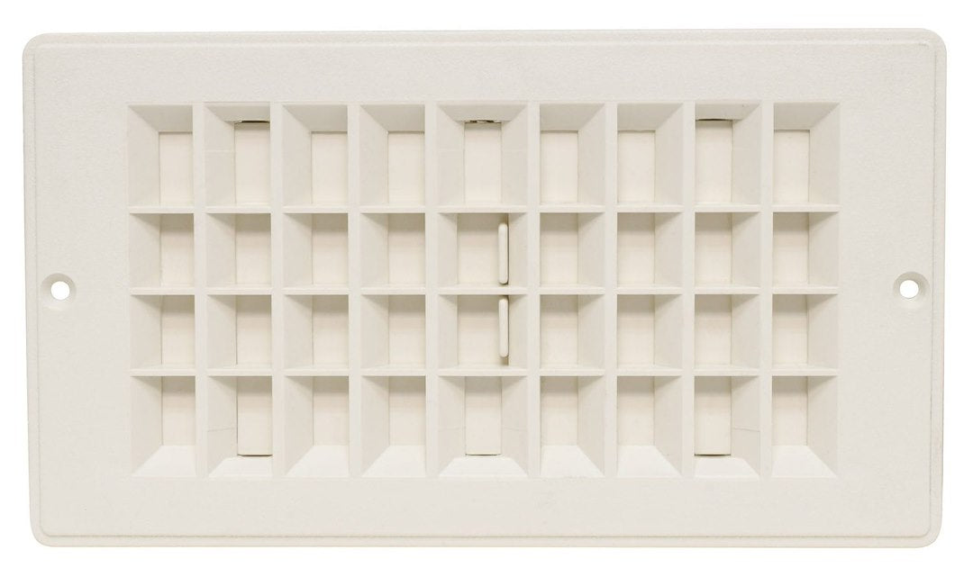 FLOOR REG DAMP 4' WHITE