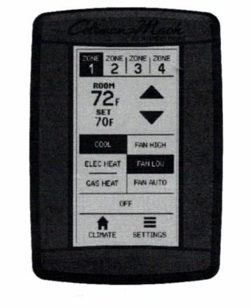 RVC ZONE WALL T-STAT  BLACK