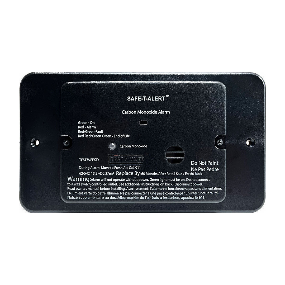 CARBON MONOXIDE ALARM - BLACK FLUSH
