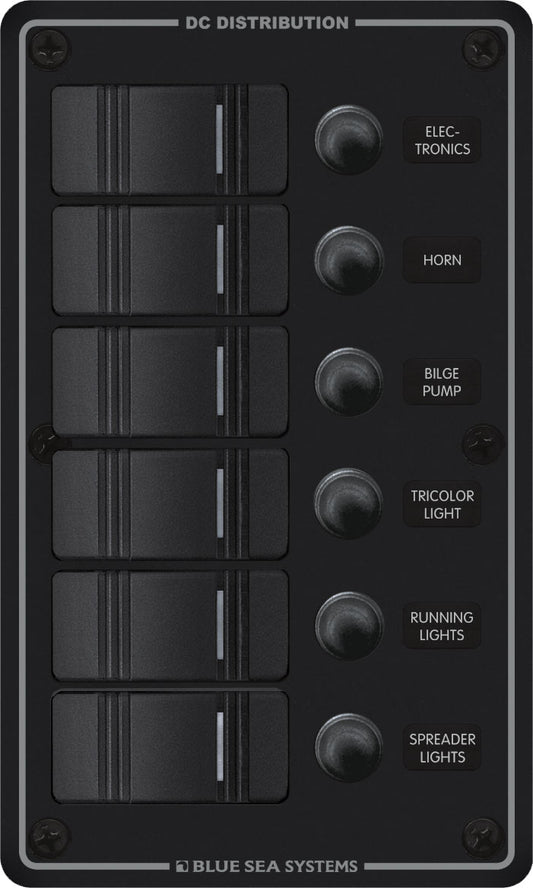 PANEL H2O 12VDC CLB 6POS BLK V