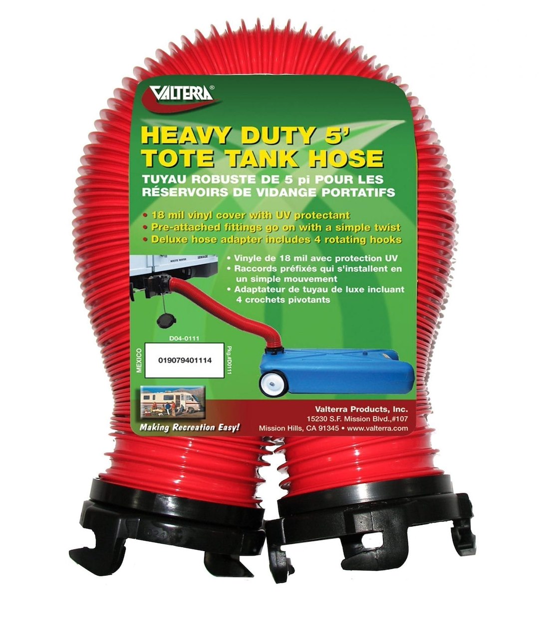 TOTE TANK HOSE  HD 5'