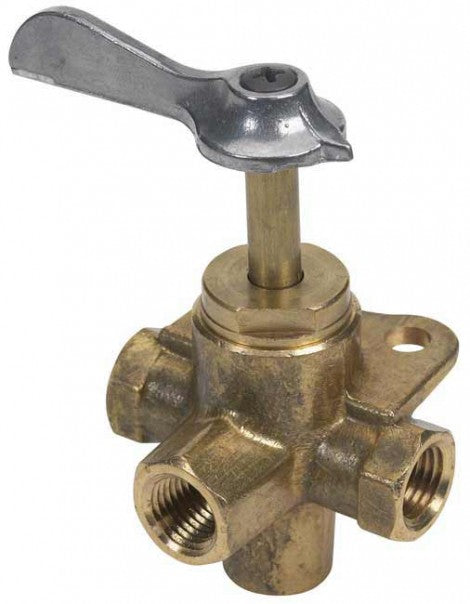 1/4 FNPT BRASS FOUR-WAY VALVE