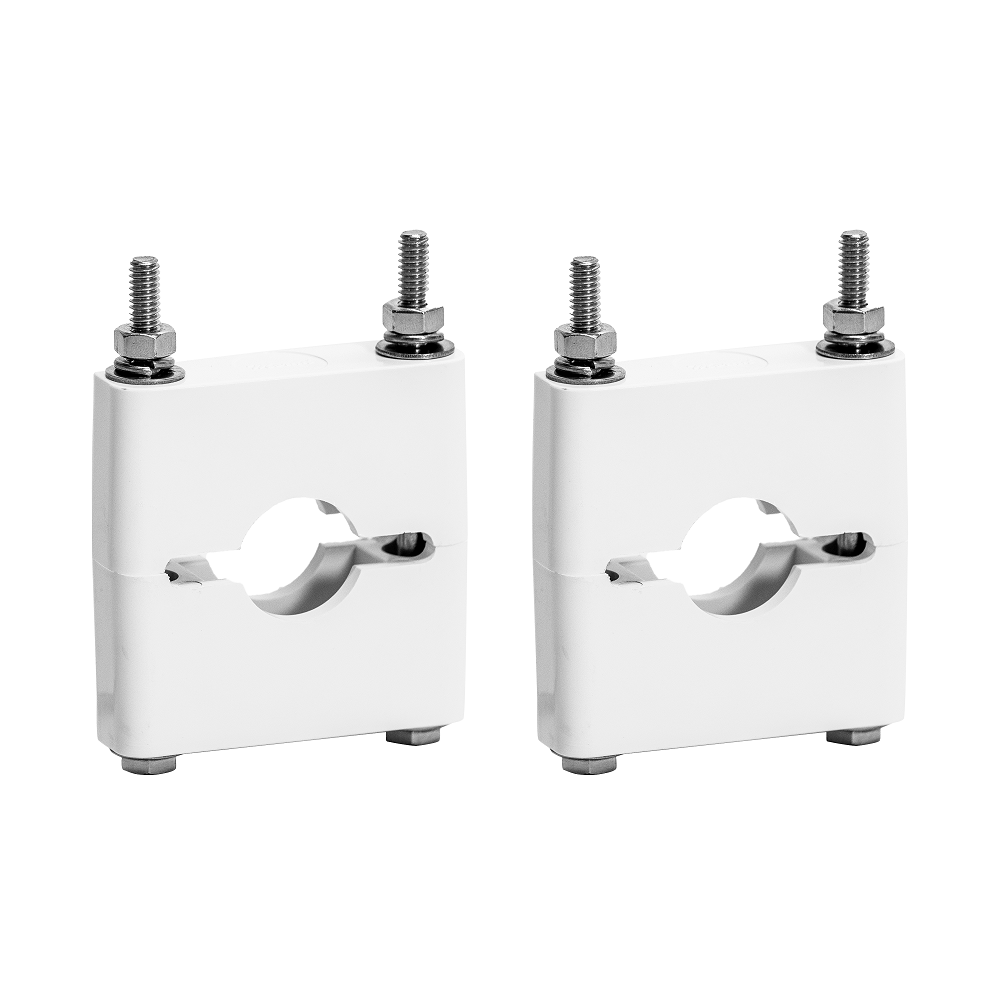 PAIR OF SPLIT MOUNTS W/ STAINLESS S