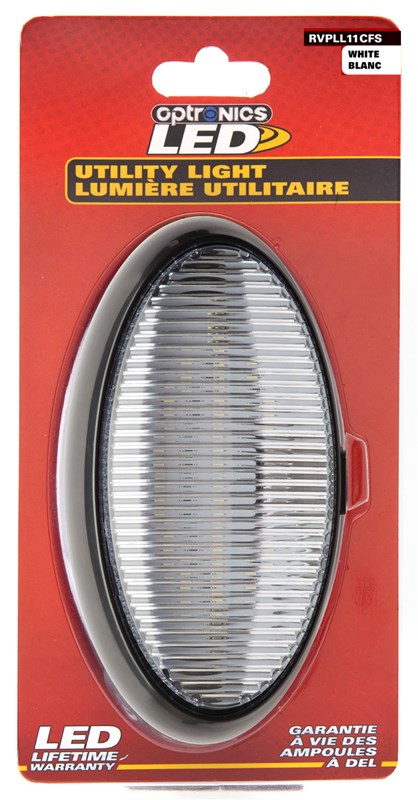 LED PORCH;OVAL;BLACK:CLEAR