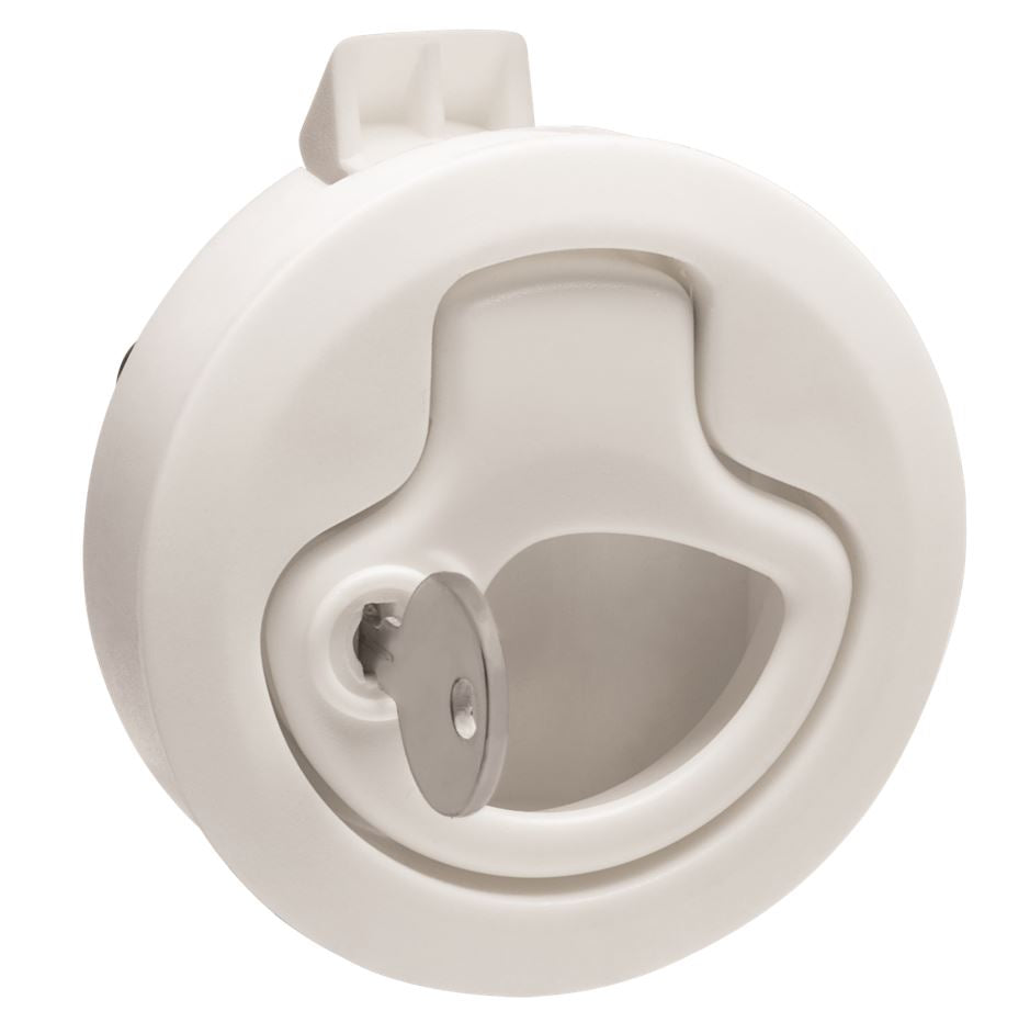 WHITE NYLON LOCKING SLAM LATCH