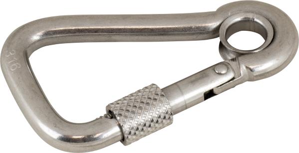 SS LOCKING ASYM SNAP W/EYE 4-3 /4'
