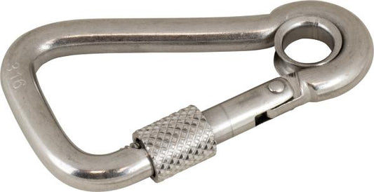 SS LOCKING ASYM SNAP W/EYE 4-3 /4'