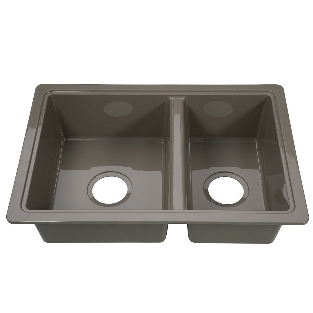 25' X 17' DOUBLE BOWL SINK - STAINL