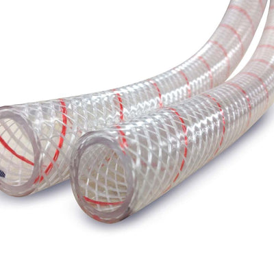 1 1/8' CLR REINF PVC W/RED TRACER