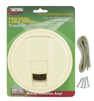 CABLE HATCH RND COL WH CD