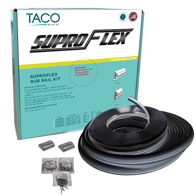 SUPRO-FLEX RUB RAIL KIT  BLACK W/FL