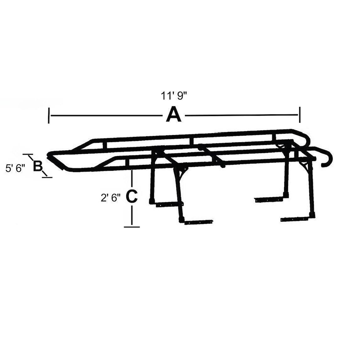CONTRACTOR LADDER RACK - 1500 LB