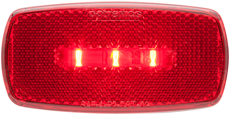 LED MARK LIGHT;OVAL;BLK BSE;RED;