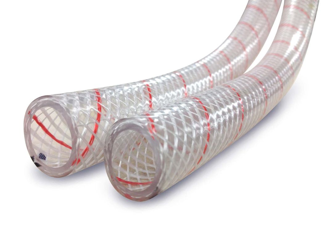 1/2' CLR REINF PVC W/RED TRACER 50'
