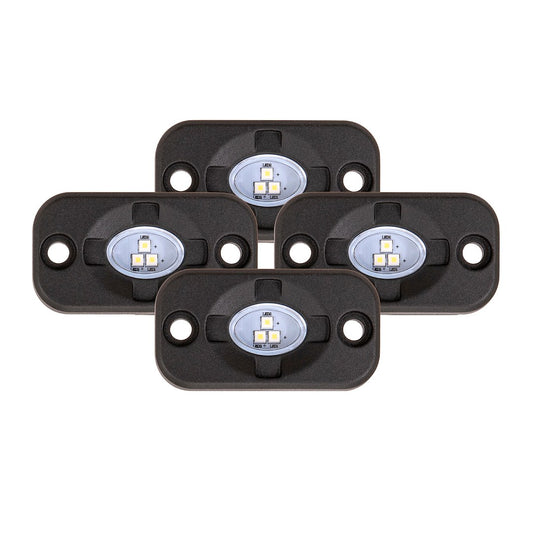 ROCK LIGHTS 3X5W FLOOD WHITE 4PC