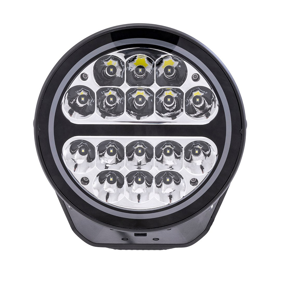 7IN RND 16X5W SP PR BK AMBR LENS CV