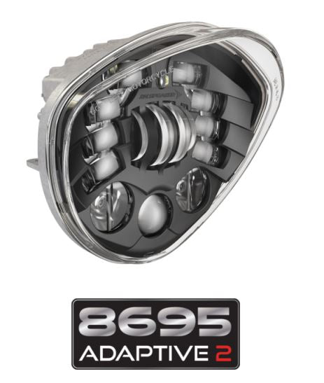 8695A2-12V LED HEADLIGHT  BLACK