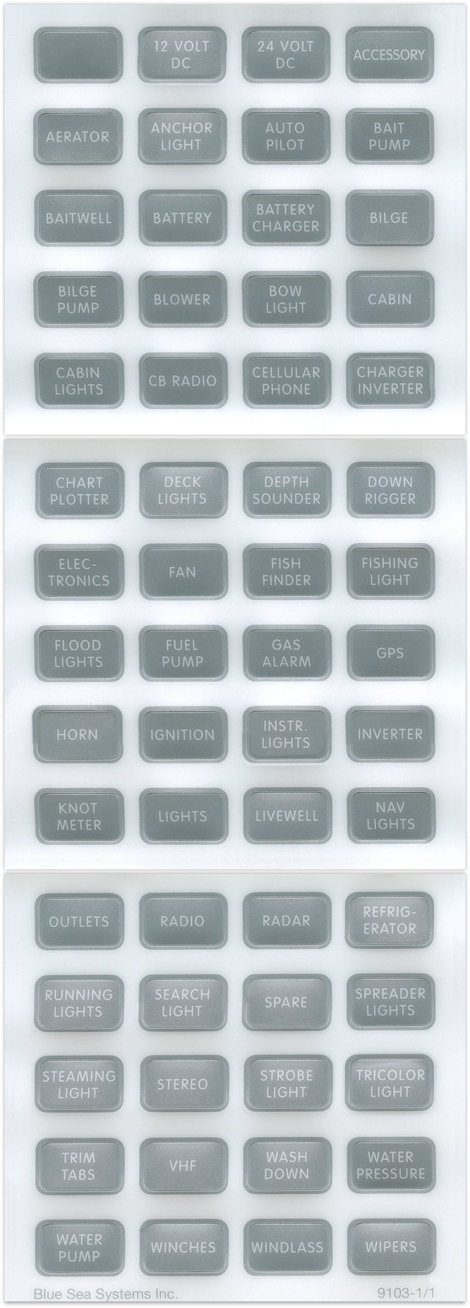 LABEL KIT DC H2O COMPACT GRAY