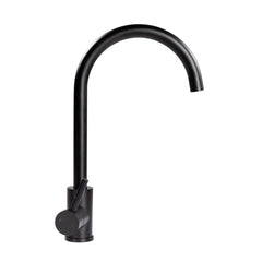CURVED GOOSENECK FAUCET-BLACK MATTE