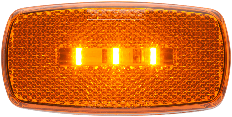 LED MARK LIGHT;OVAL;BLK BSE;AMB;