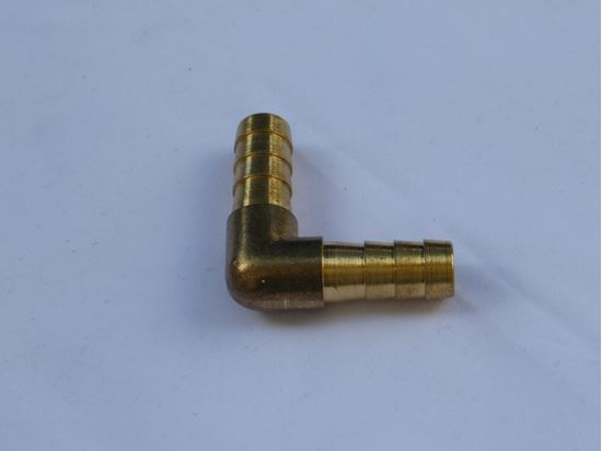 BRASS BARB/BARB 90DEG. 5/16'(8MM)