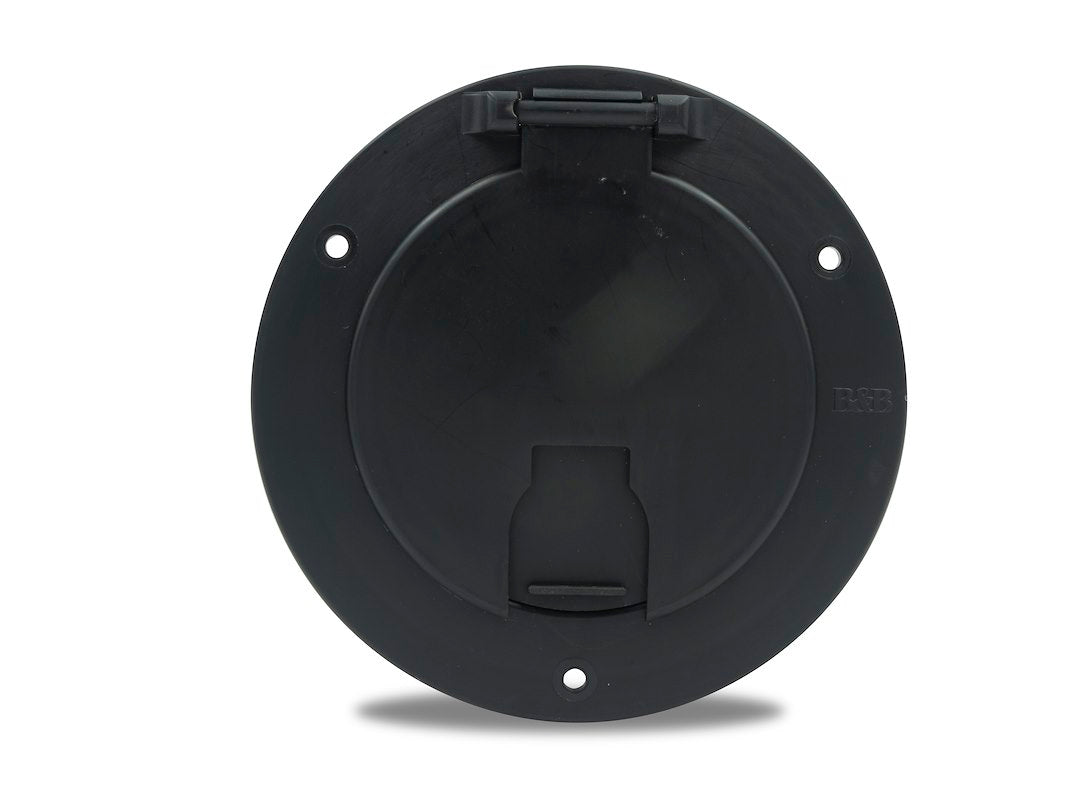 DLX RND ELEC CBL HATCH W/BK