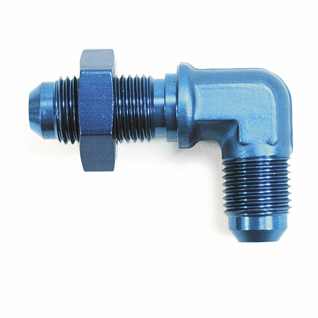 -8AN 90 DEGREE BULKHEAD FLARE - BLU