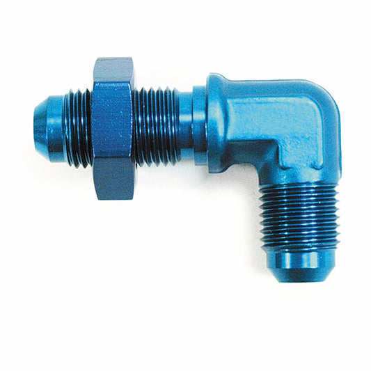 -8AN 90 DEGREE BULKHEAD FLARE - BLU
