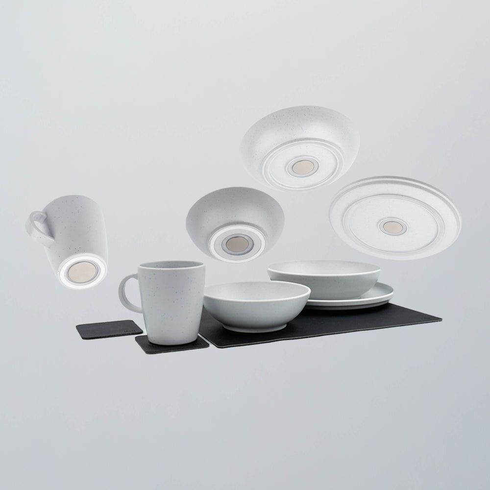 TABLEWARE SET DOLOMIT GREY + METAL-