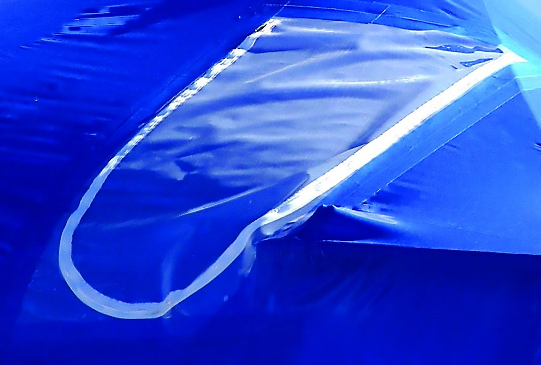 36' X 72' ZIPPER DOOR ACCESS BLUE