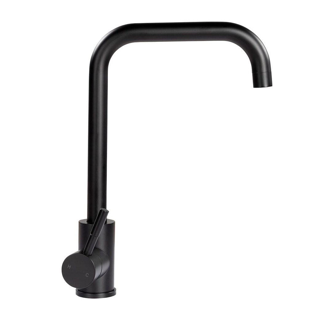 SQUARE GOOSENECK FAUCET - BLACK MAT