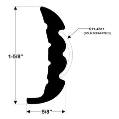 RIGID RUB RAIL  BLACK 20