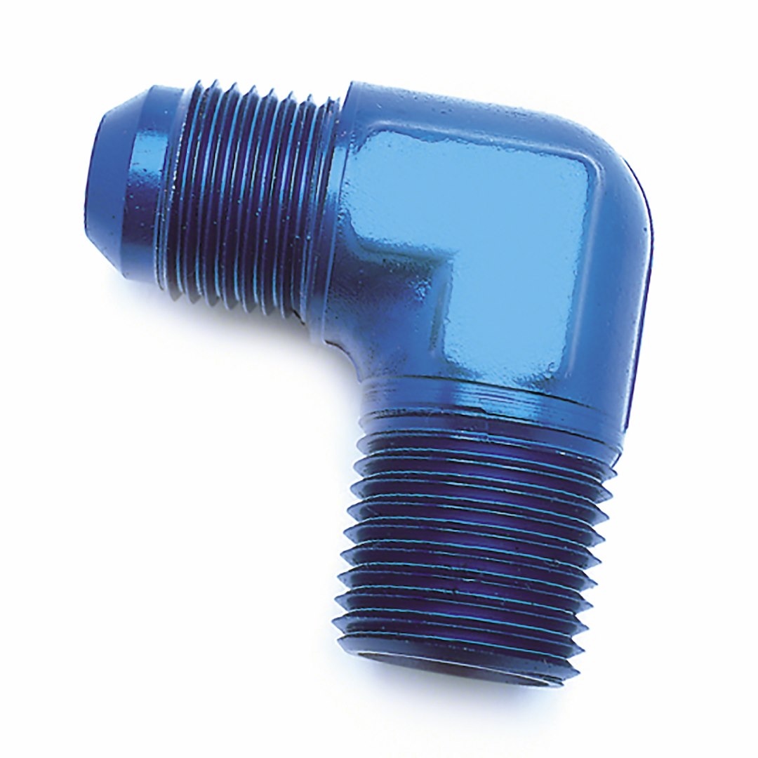 -8AN X 1/2NPTF 90  BLU ELBOW