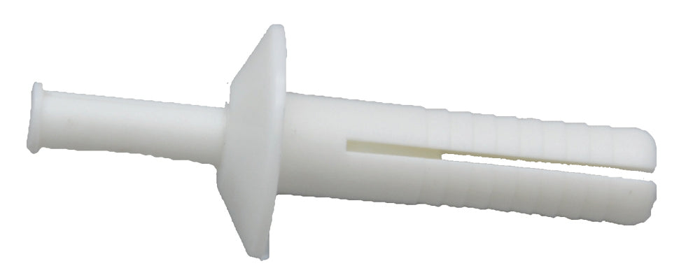 1' PLASTIC RIVET - WHITE (BULK)