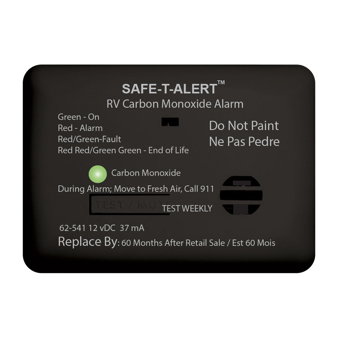 CARBON MONOXIDE ALARM - BLACK SURFA