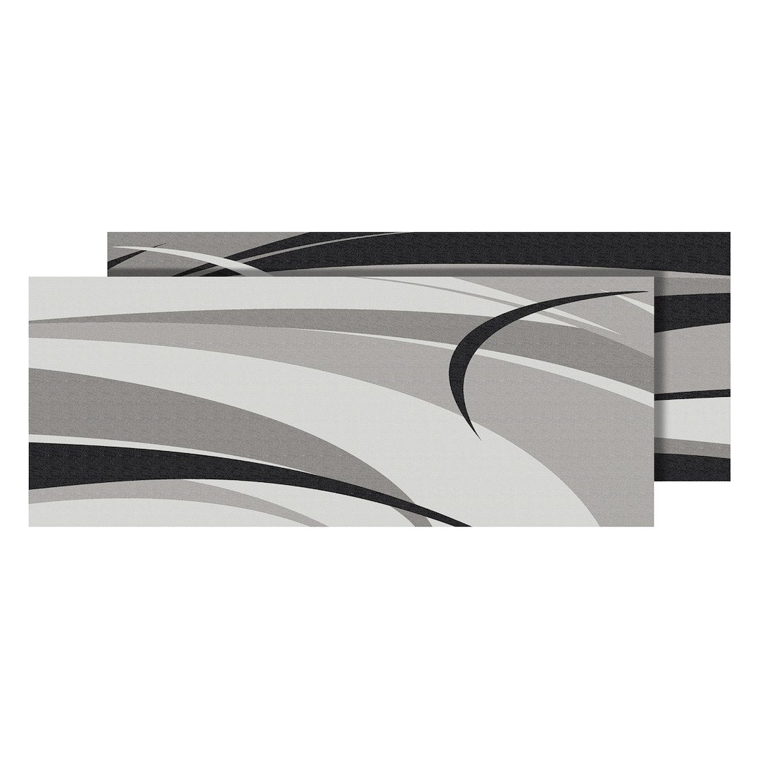 MAT GRAPHIC BLK/GREY 9X12