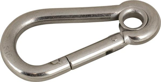 STAINLESS SNAP HOOK W/EYE 4-3/