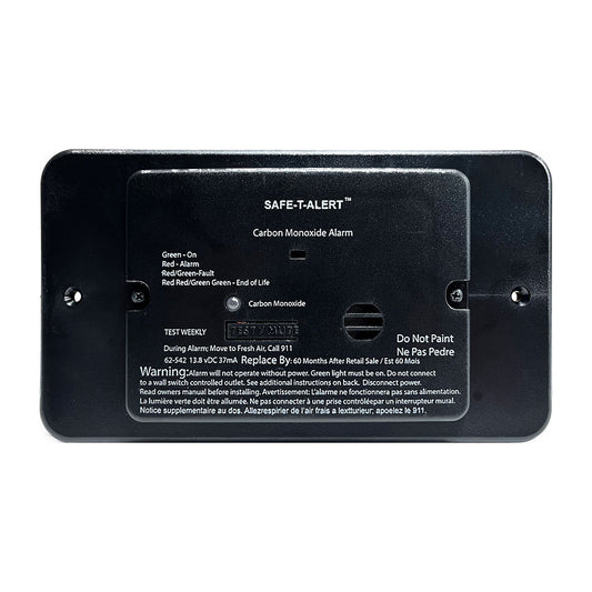 CARBON MONOXIDE ALARM - BLACK FLUSH