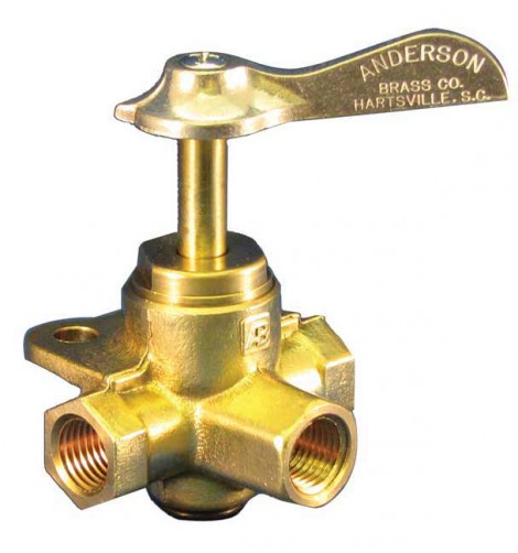 1/4 FNPT BRS 3-WAY VALVE-CLICK