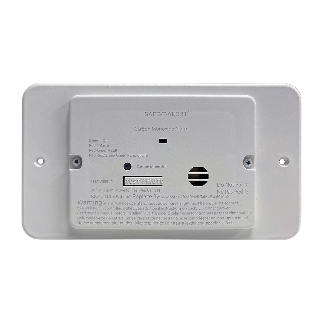 CARBON MONOXIDE ALARM - WHITE FLUSH