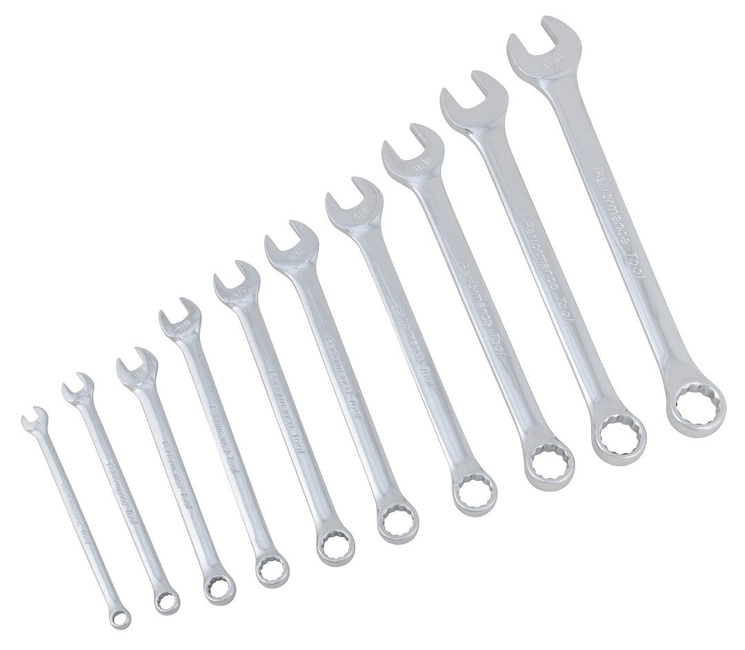 10 PC SAE POLISH STD WRENCH SET