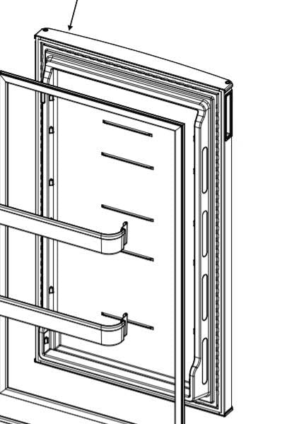 NR640158 DOOR ASSEMBLY WITH GASKET