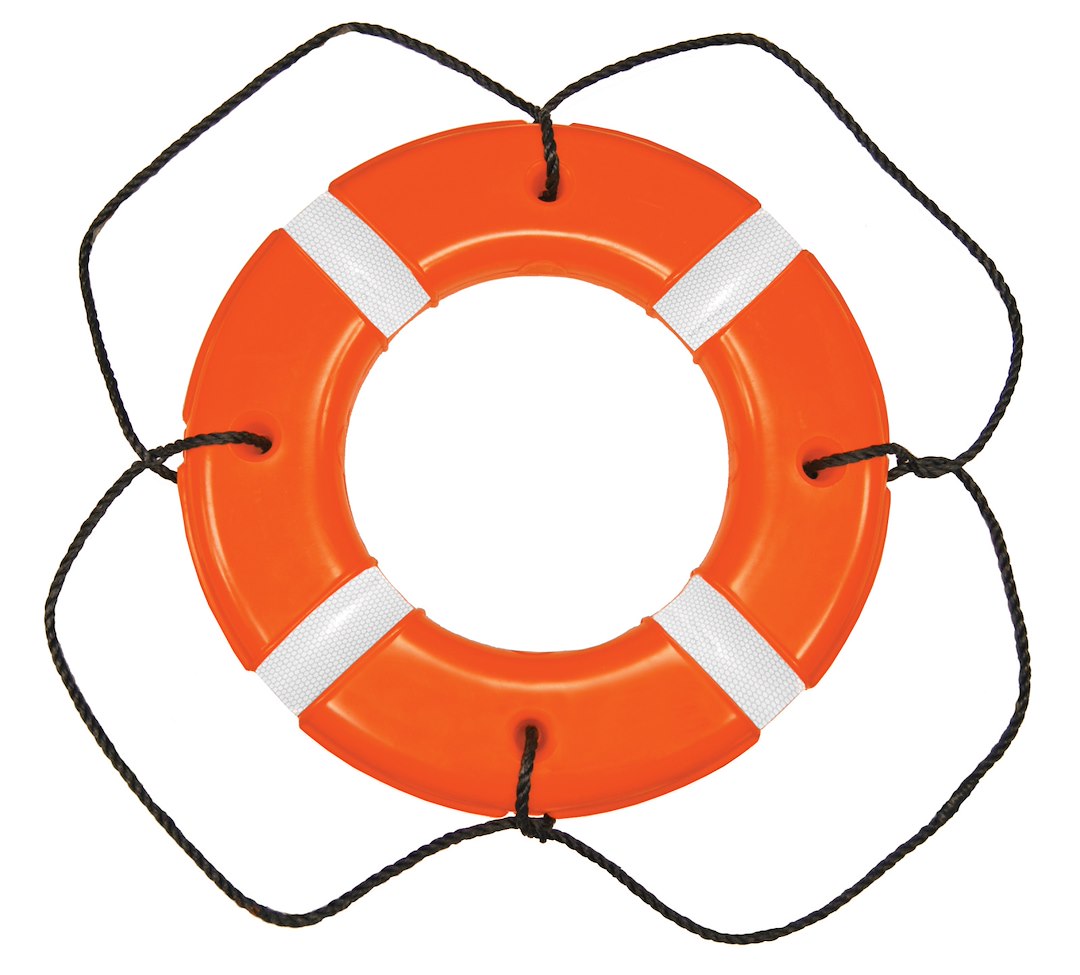 30' ORANGE POLYETH SHELL LIFE RING